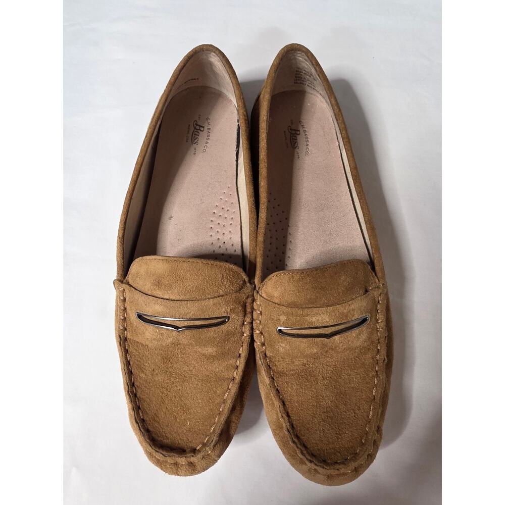 G.H. Bass & Co Brown Suede Loafers Women's Size 10 Slip On Comfort Driving Shoes - Picture 5 of 11